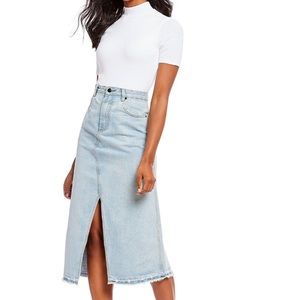 Gianni Bini Vintage Denim Midi Pencil Jean Skirt